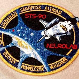 STS-90 EMBROIDERED NASA CREW PATCH, 1998 OFFICIAL NEUROLAB FULL COLOUR FABRIC,